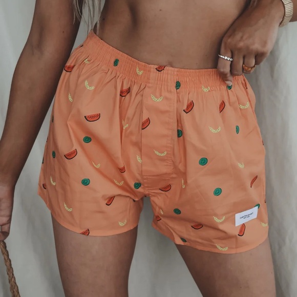 NWT CURATED BASICS FUN IN THE SUN☀️PATTERNED FASHION BOXERS-FRUITS🍉🍌🥝,S,BNWT - Picture 2 of 9